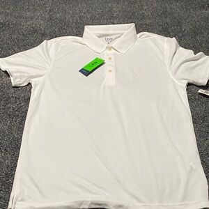 Izod White Short-Sleeve Polo Shirt